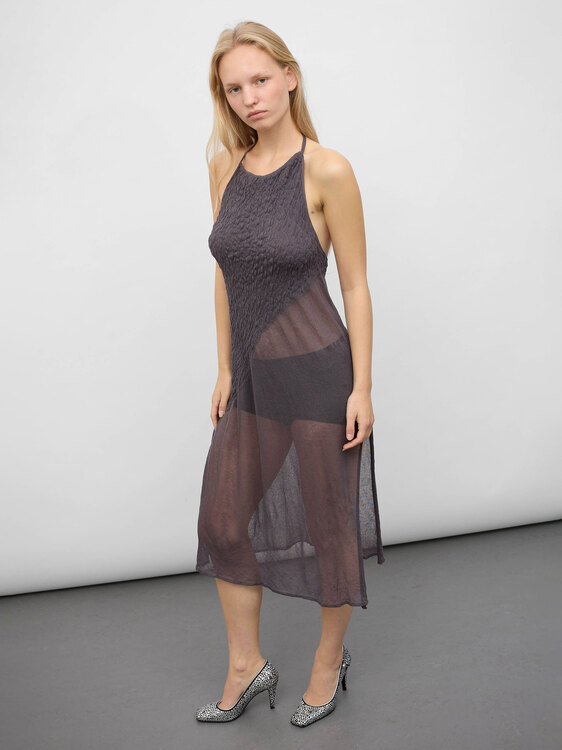 Sarah Pacini Knitted Halter Dress 