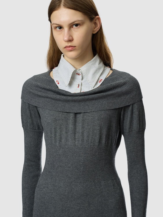 Cop Copine Knitted Shirt Dress 