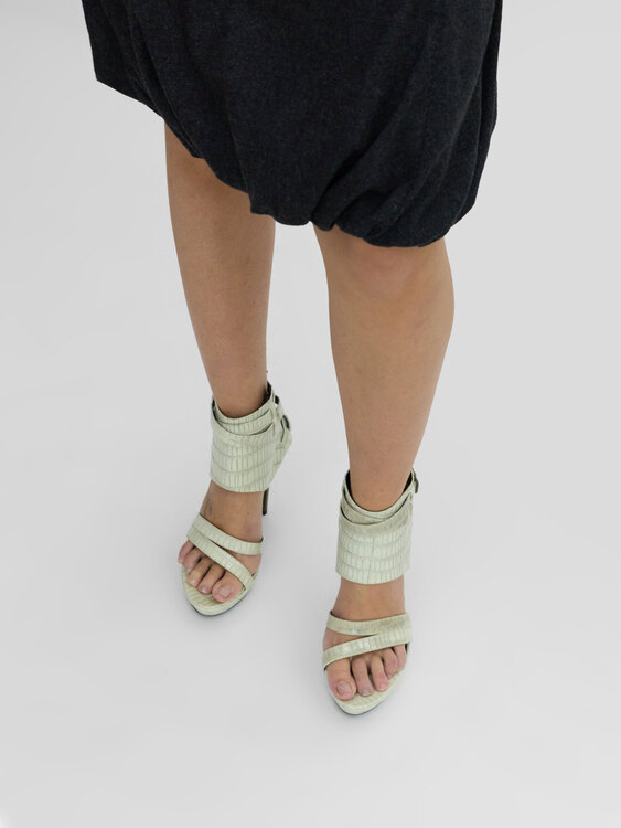 Plein Sud Snakeskin Stiletto Sandals 