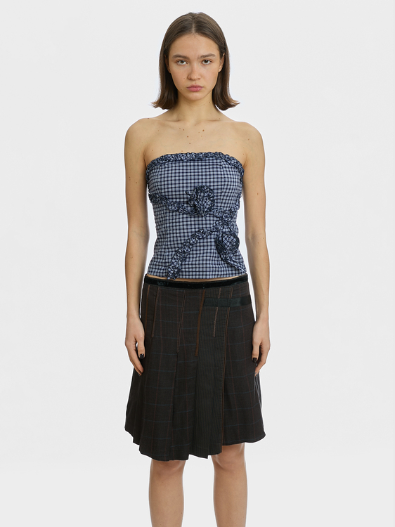 Patchwork Midi Skirt 