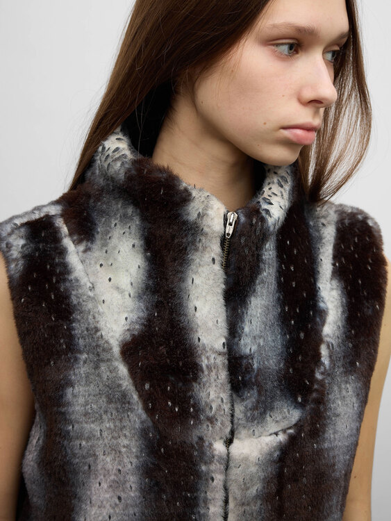 Anna Sui Faux Fur Vest 