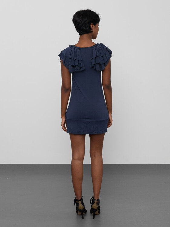 Blue Stretchy Mini Dress 
