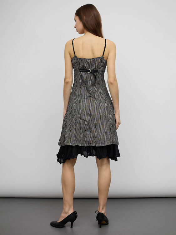 Wrinkle Effect Mini Dress 