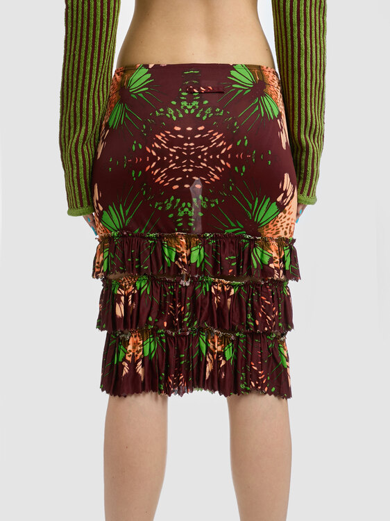 Gaultier Butterfly Print Skirt 