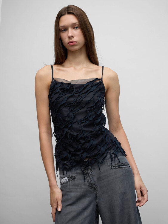 Distressed Effect Camisole Top 