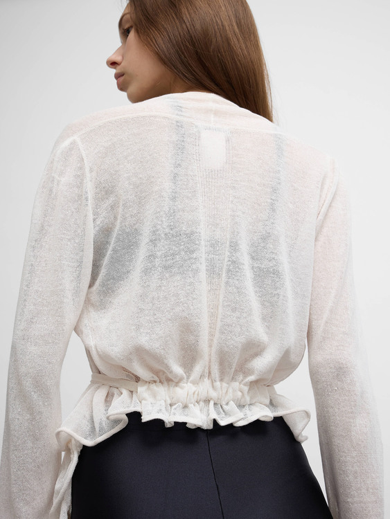 Sarah Pacini Shirred Cardigan 