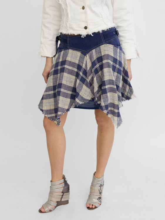 Chequered Mini Skirt 