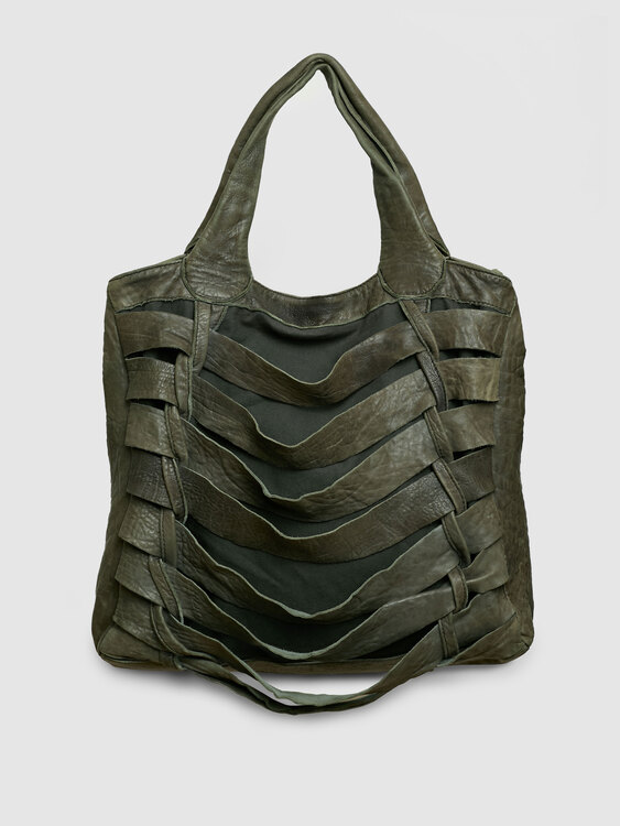 Cut-Out Leather Tote 