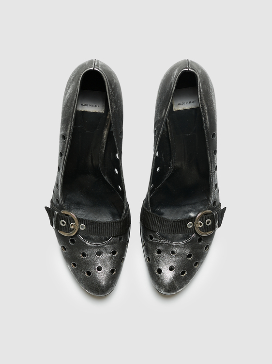 Silver And Grey Distressed Effect Heels 