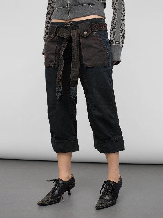 Diesel Denim Cargo Capri Shorts 