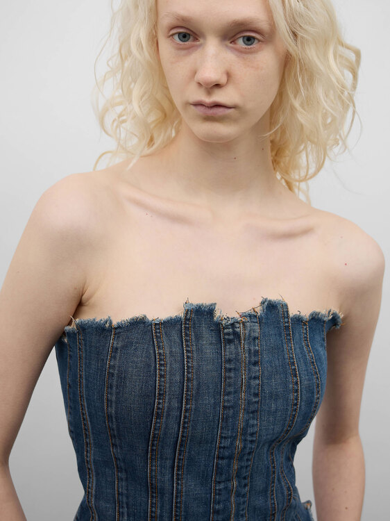 Plein Sud Denim Bustier 