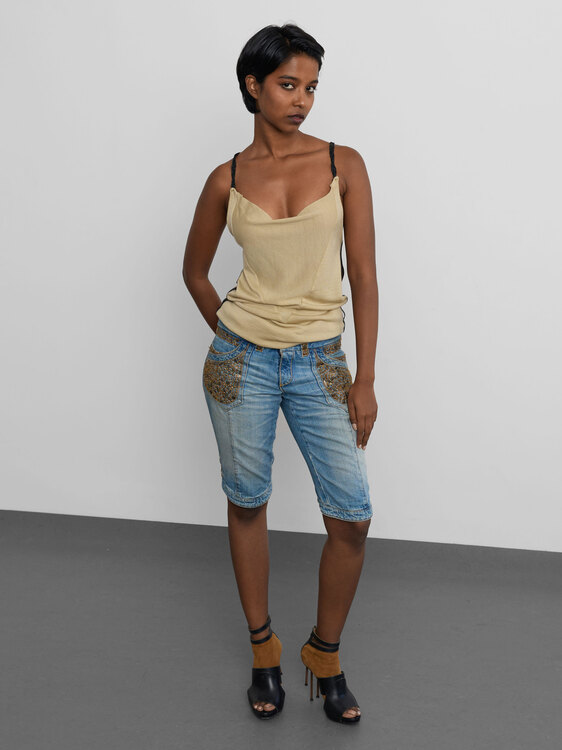 Ermanno Scervino Blue Denim Shorts 