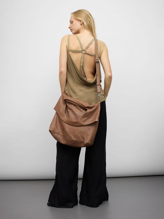 Light Brown Leather Handbag 