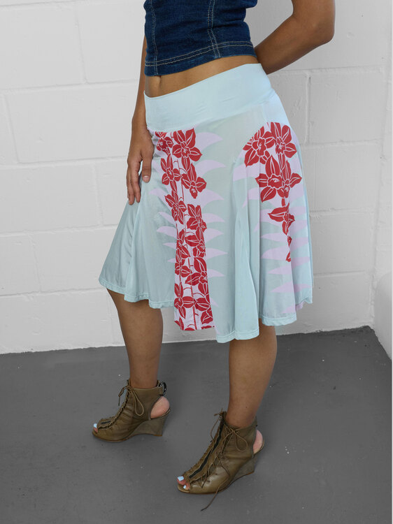 Michiko Koshino Floral Print Skirt 