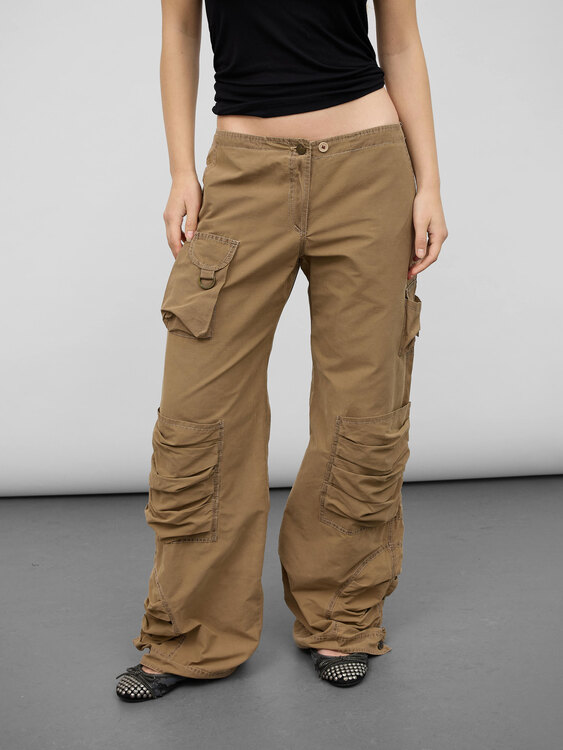 Khaki Cargo Trousers 