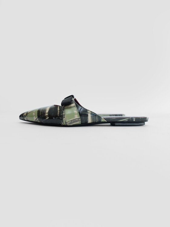 Antonio Marras Plaid Pointed-Toe Mules 