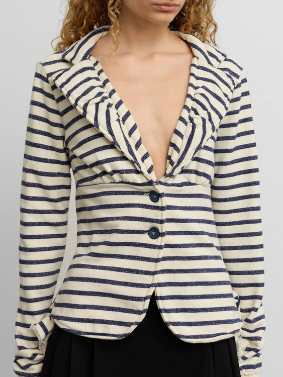 Fornarina Striped Jersey Blazer 