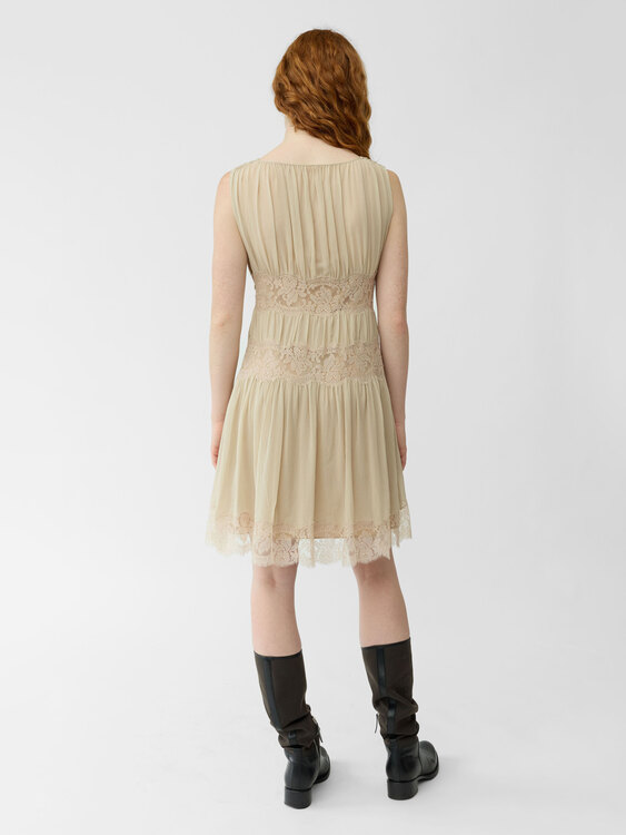 Galliano Silk And Lace Dress 