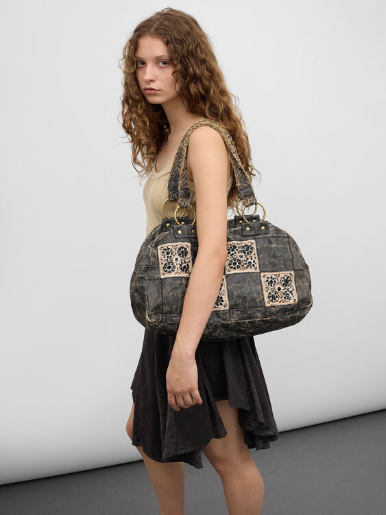 Distressed Effect Handbag 