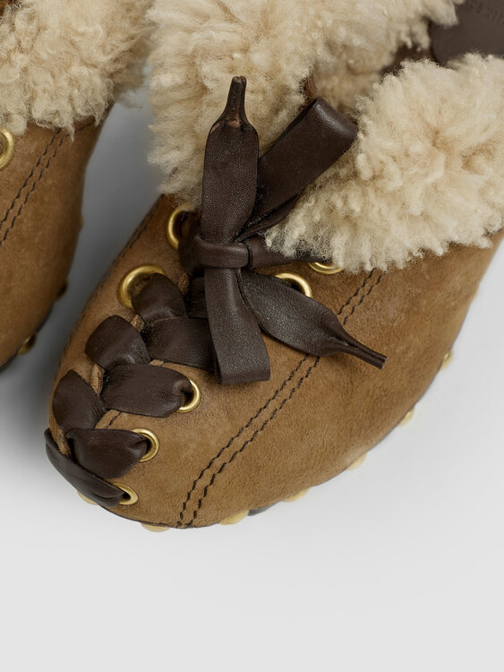 Miu Miu Shearling Clogs 
