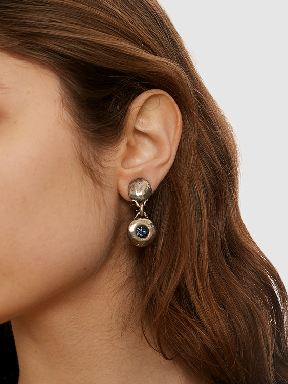 Silver Tone Clip-On Earrings 