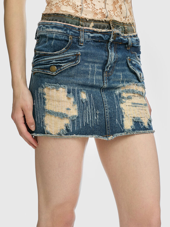 Double Waistband Skirt 