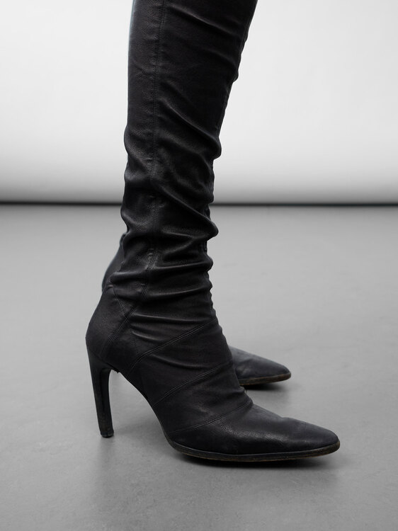 Plein Sud Stretchy Leather Boots 