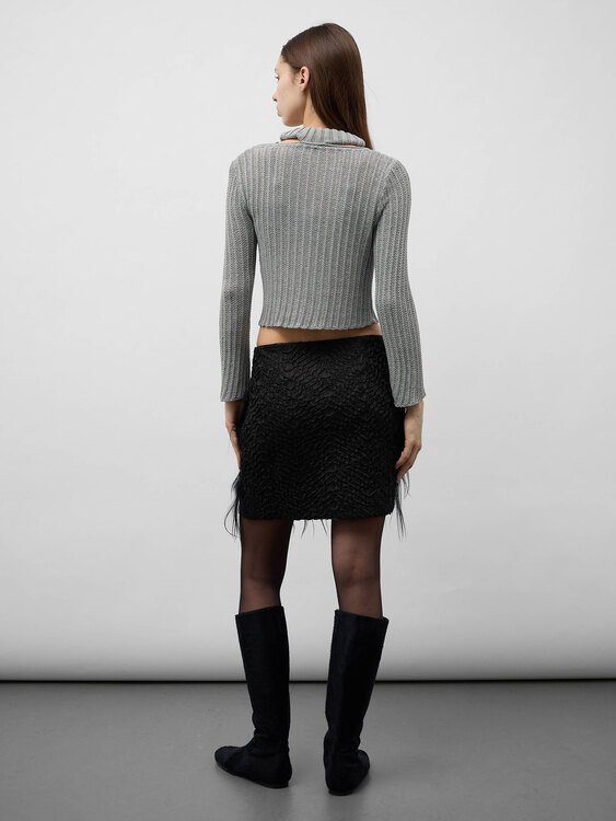 Grey Knitted Cardigan 