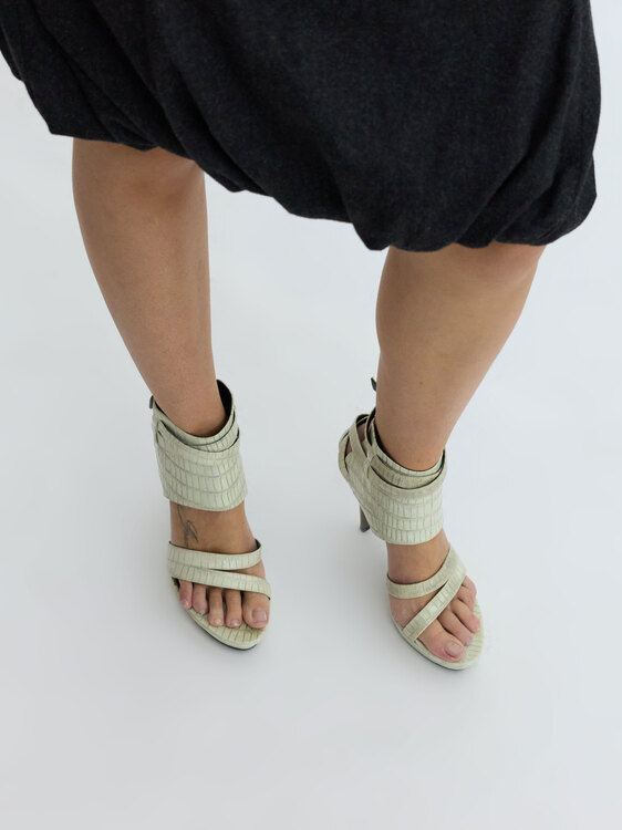 Plein Sud Snakeskin Stiletto Sandals 