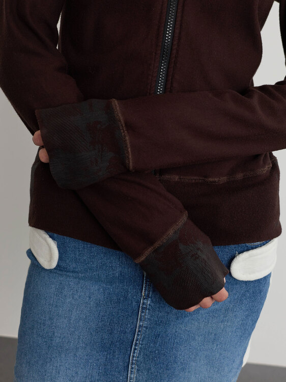 Michiko Koshino Brown Hoodie 