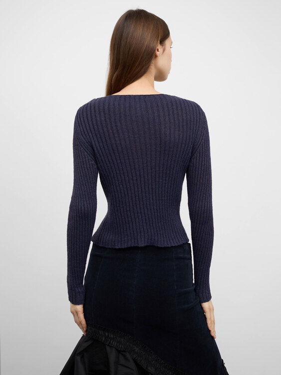Sarah Pacini Ribbed-Knit Jumper 