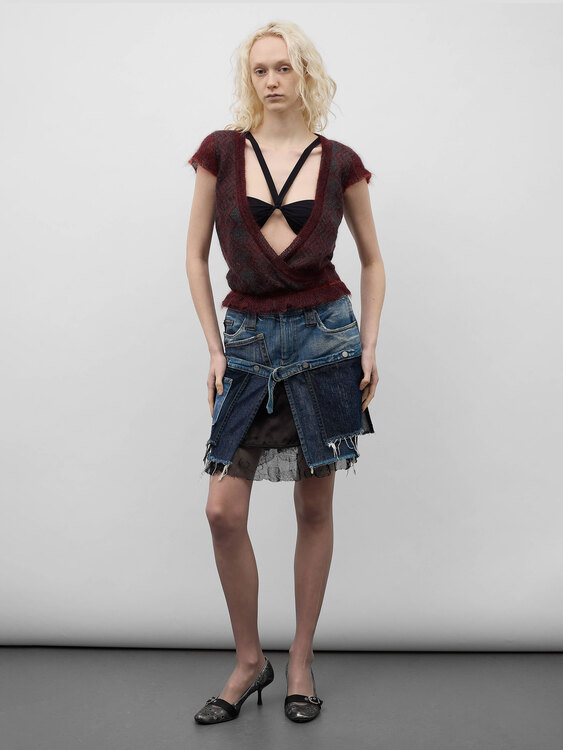 Michiko Koshino Denim Skirt 