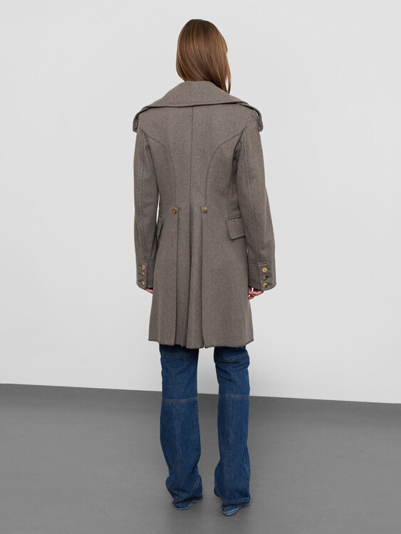 Plein Sud Grey Wool Coat 
