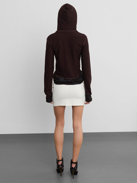 Michiko Koshino Brown Hoodie 