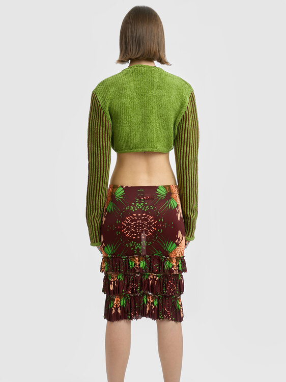 Gaultier Butterfly Print Skirt 