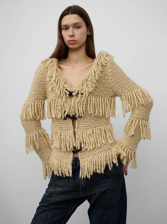 Anna Sui Fringed Cardigan 