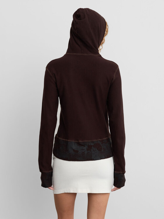Michiko Koshino Brown Hoodie 
