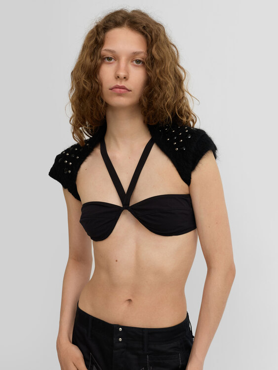 Black Wool Shrug 