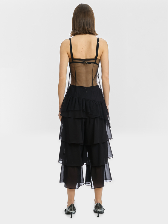 Stefanel Chiffon Flounce Trousers 