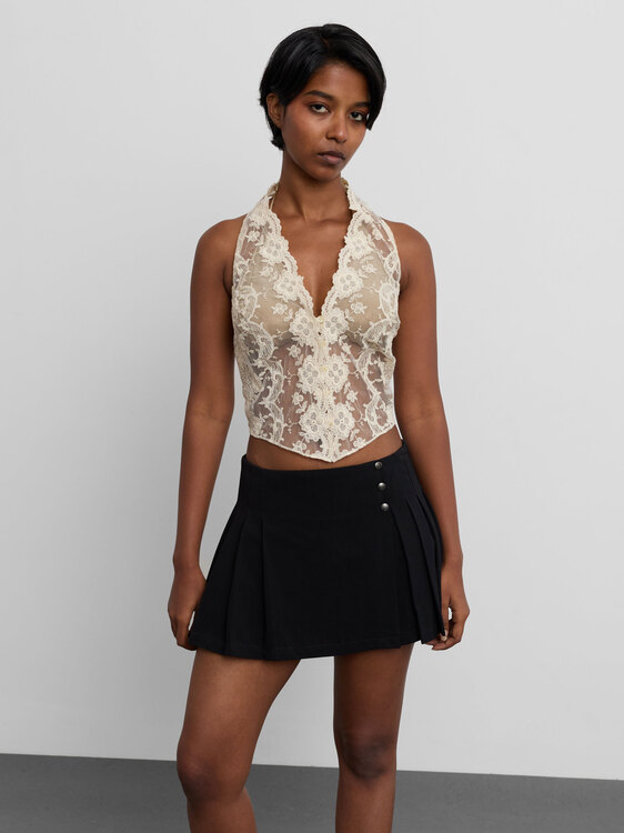 Plein Sud Lace Halter Top 