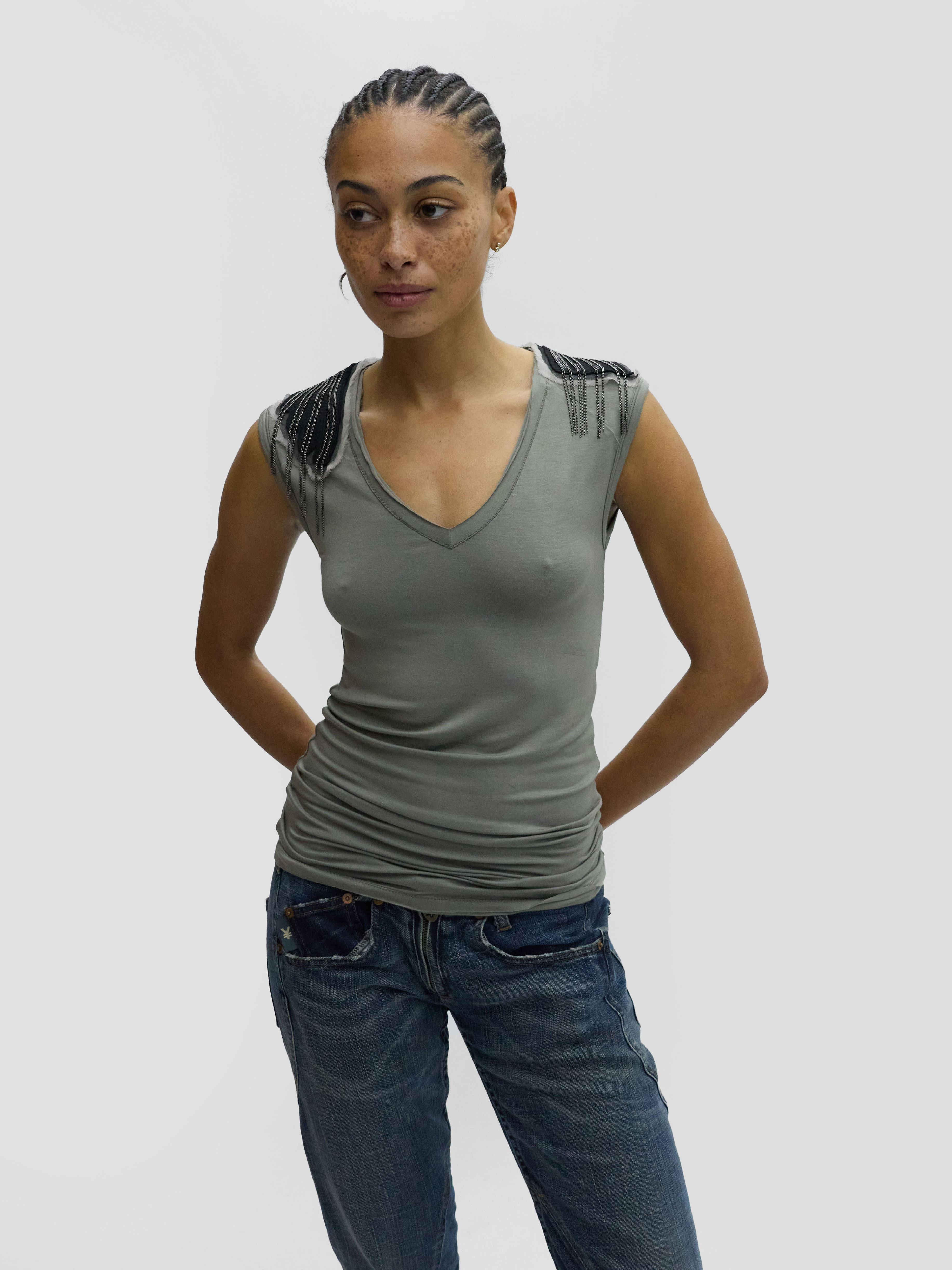 Patrizia Pepe Chain Embellished Top 