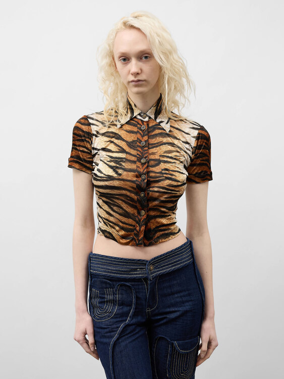 Plein Sud Tiger Print Shirt 