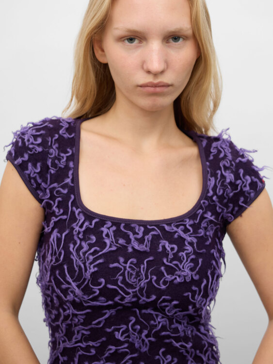 Miss Sixty Purple Fuzzy Top 