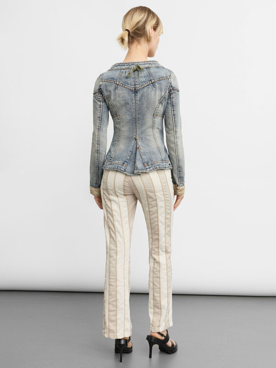 Stefanel Deconstructed Denim Jacket 