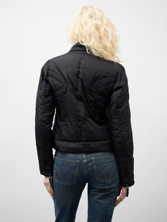 Michiko Koshino Nylon Moto Jacket 