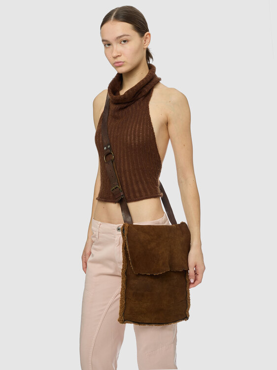 Shearling Satchel Bag 