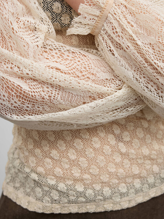 Off-Shoulder Lace Blouse 