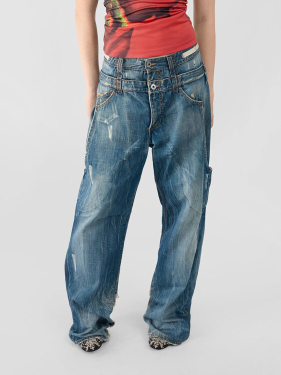 Michiko Koshino Double Waist Jeans 