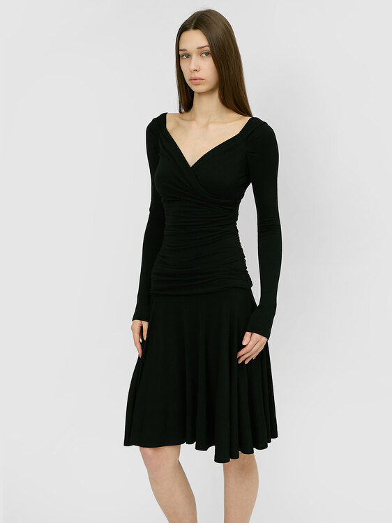 Plein Sud Gathered Midi Dress 