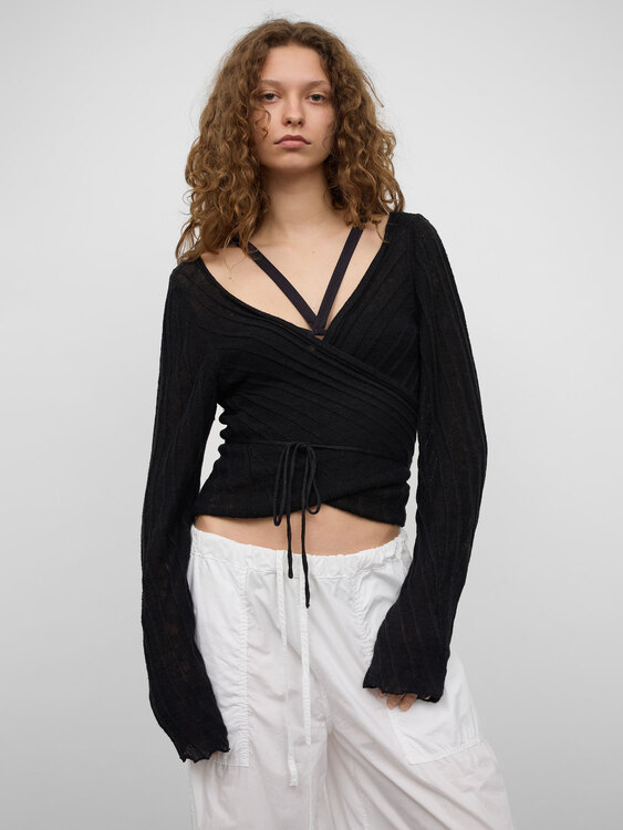Sarah Pacini Wraparound Cardigan 